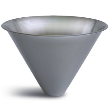 Flow-formed conical hopper